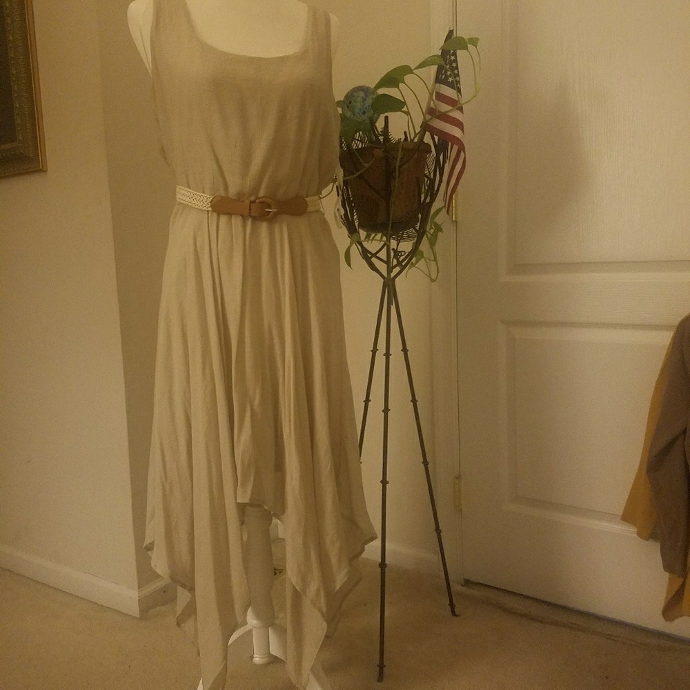 Linen look summer dress